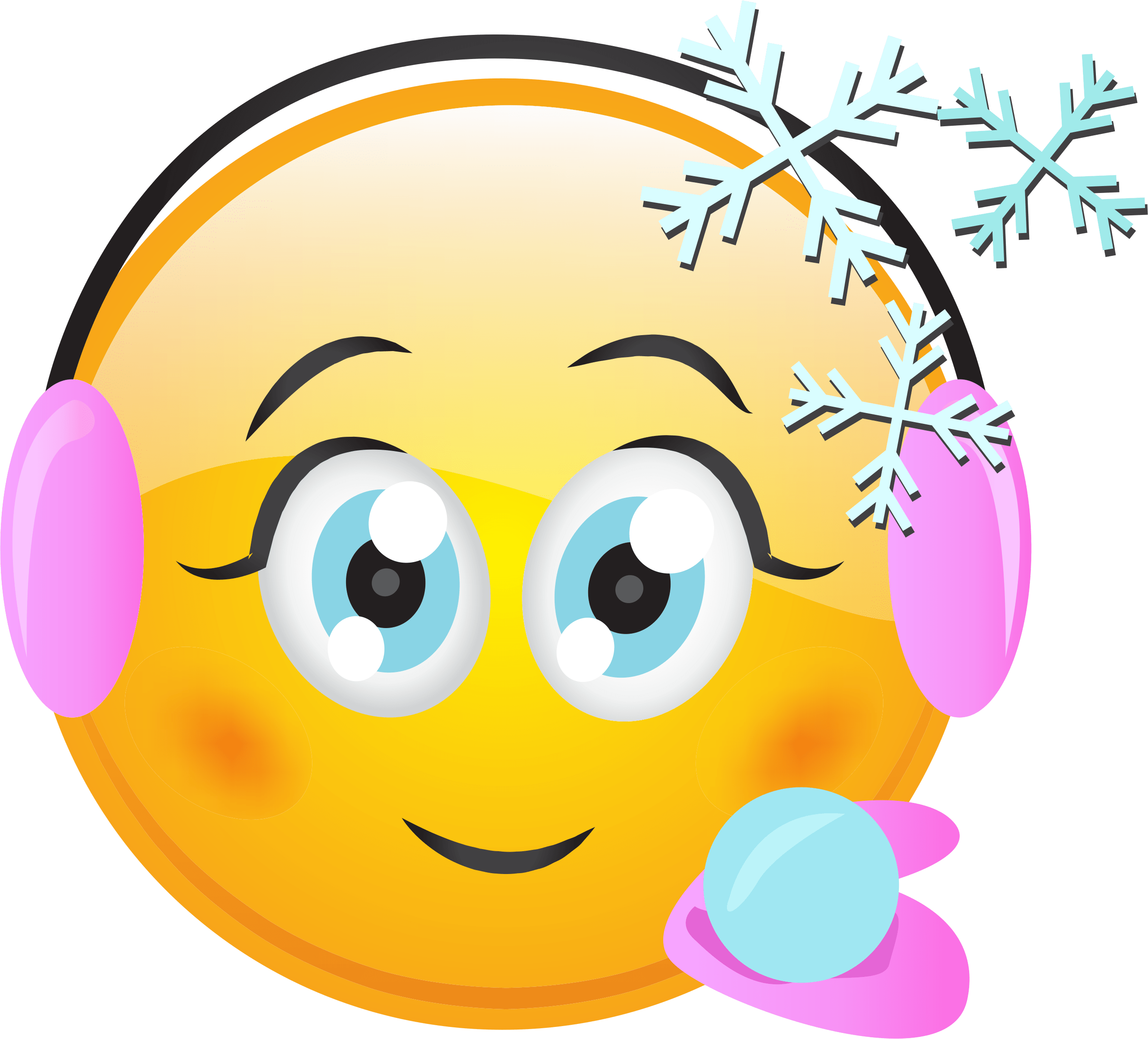 Winter Girl Emoji Decal